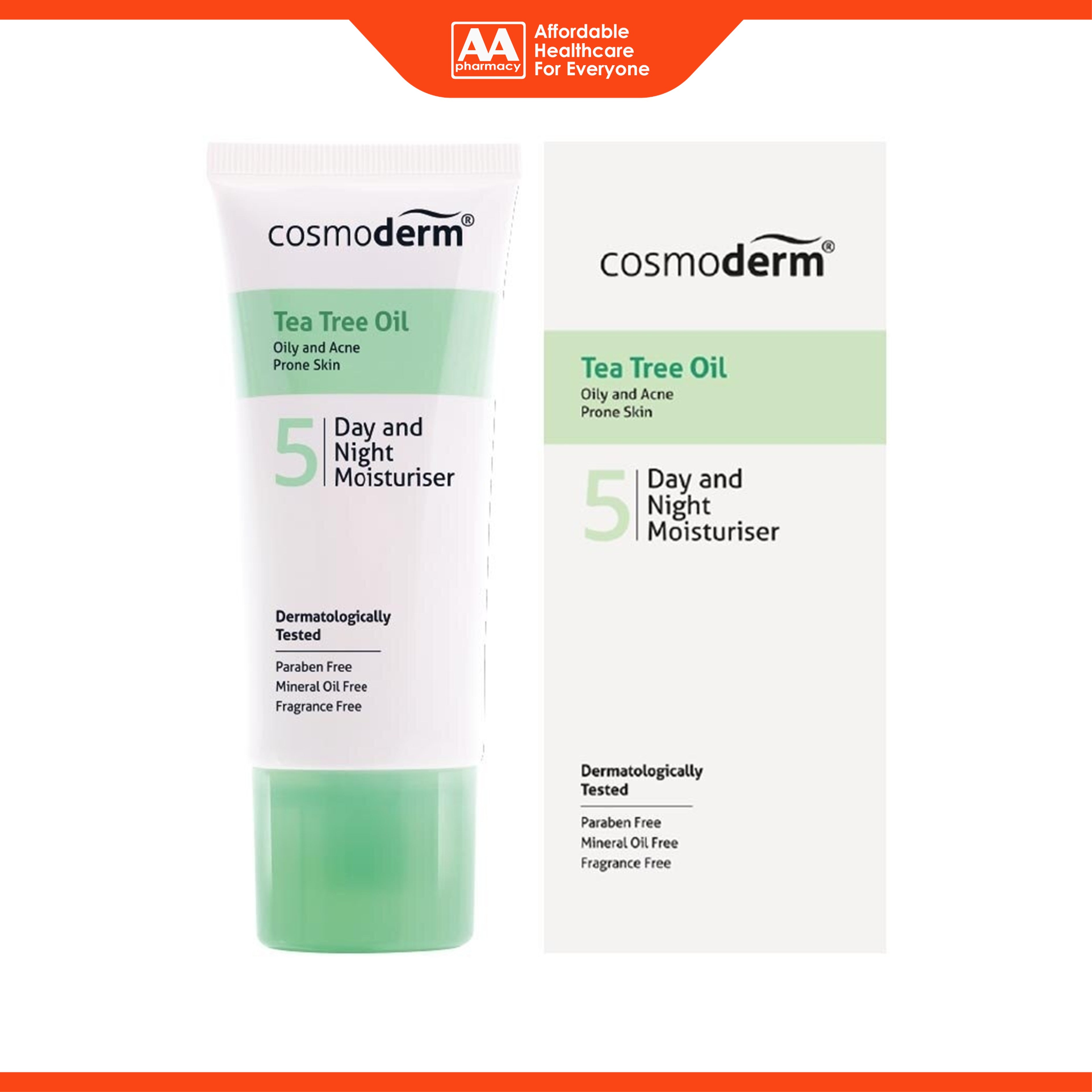Cosmoderm Tea Tree Oil Day and Night Moisturizer (50ml)