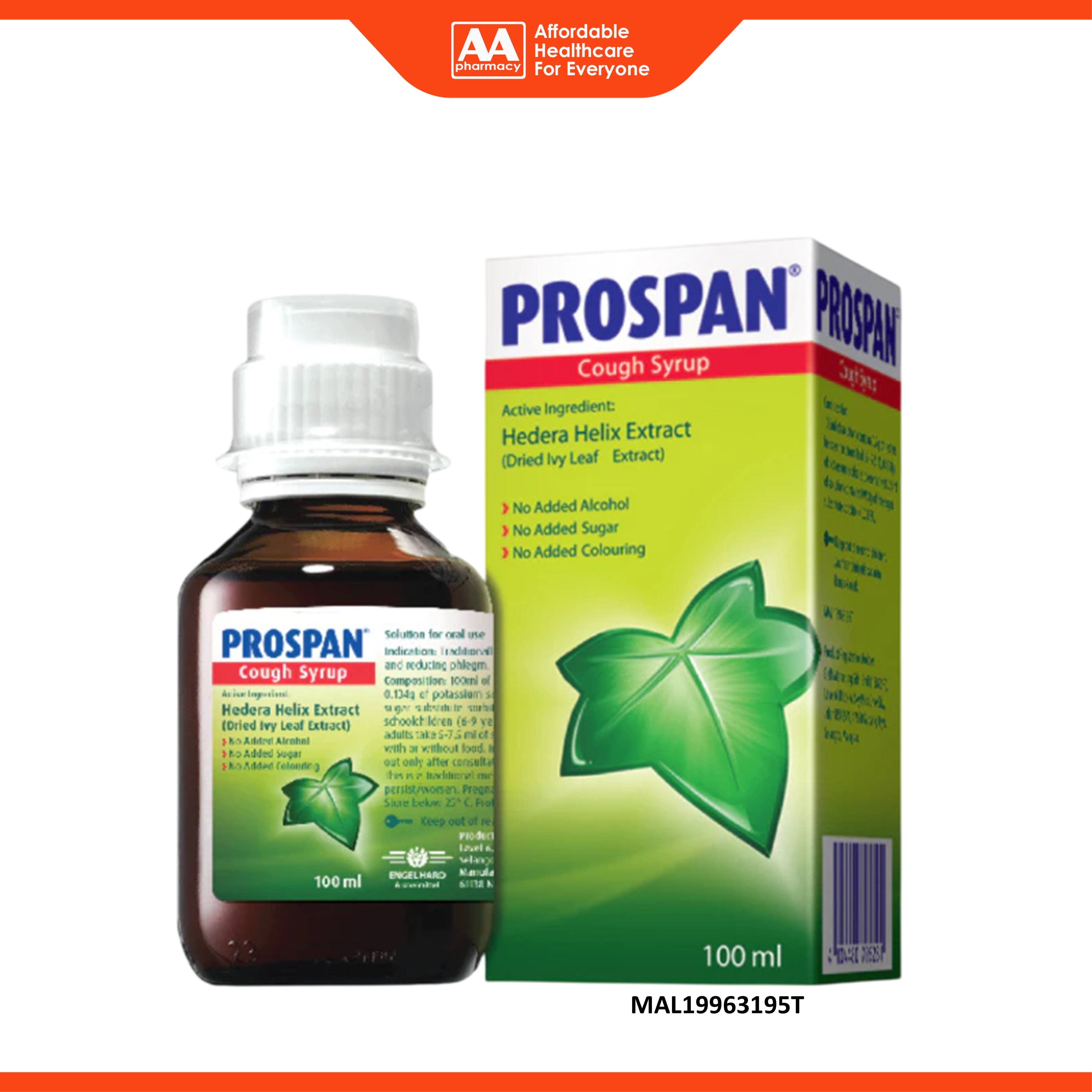 Prospan (Dry Ivy Leaf Extract) Cough Syrup 100mL