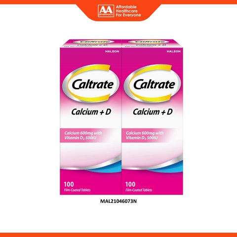 Caltrate Calcium 600mg + D Tablet 2x100's