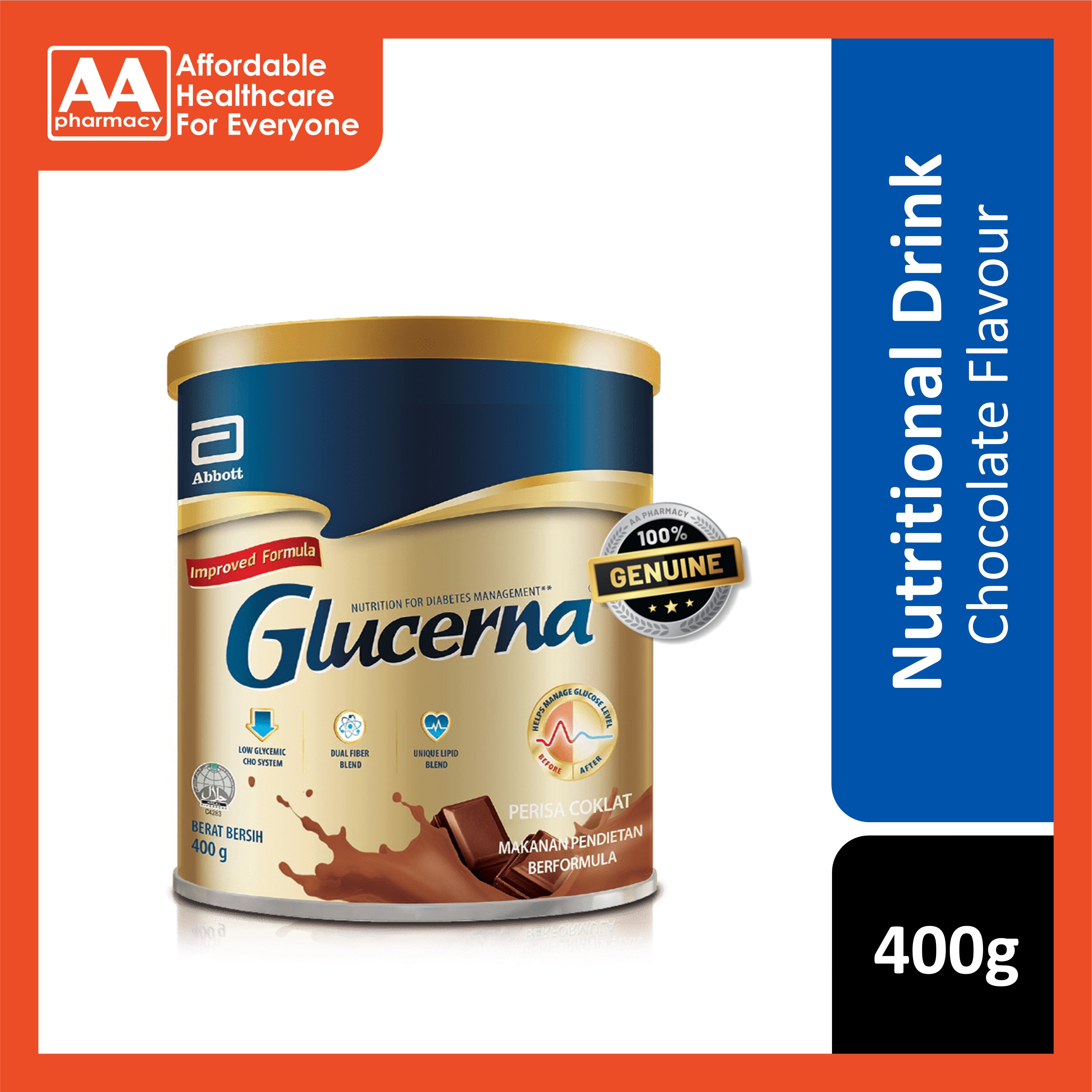 Glucerna Formula Drink 400g (Chocolate Flavour)