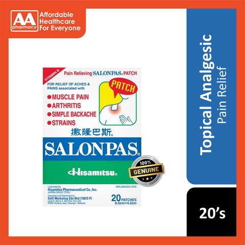 Salonpas Pain Relieving Patch 6.5cm x 4.2cm (10's / 20's / 40's)