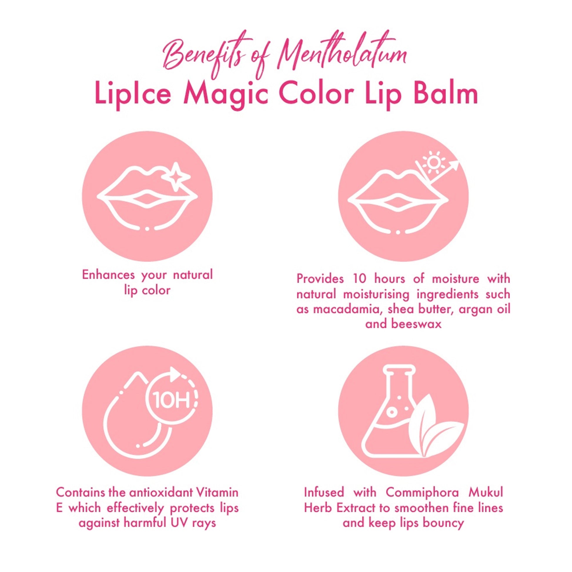 Color Magic Lip LipIce Magic Color Lip Balm (Rose Pink Strawberry) 2g – AA Pharmacy