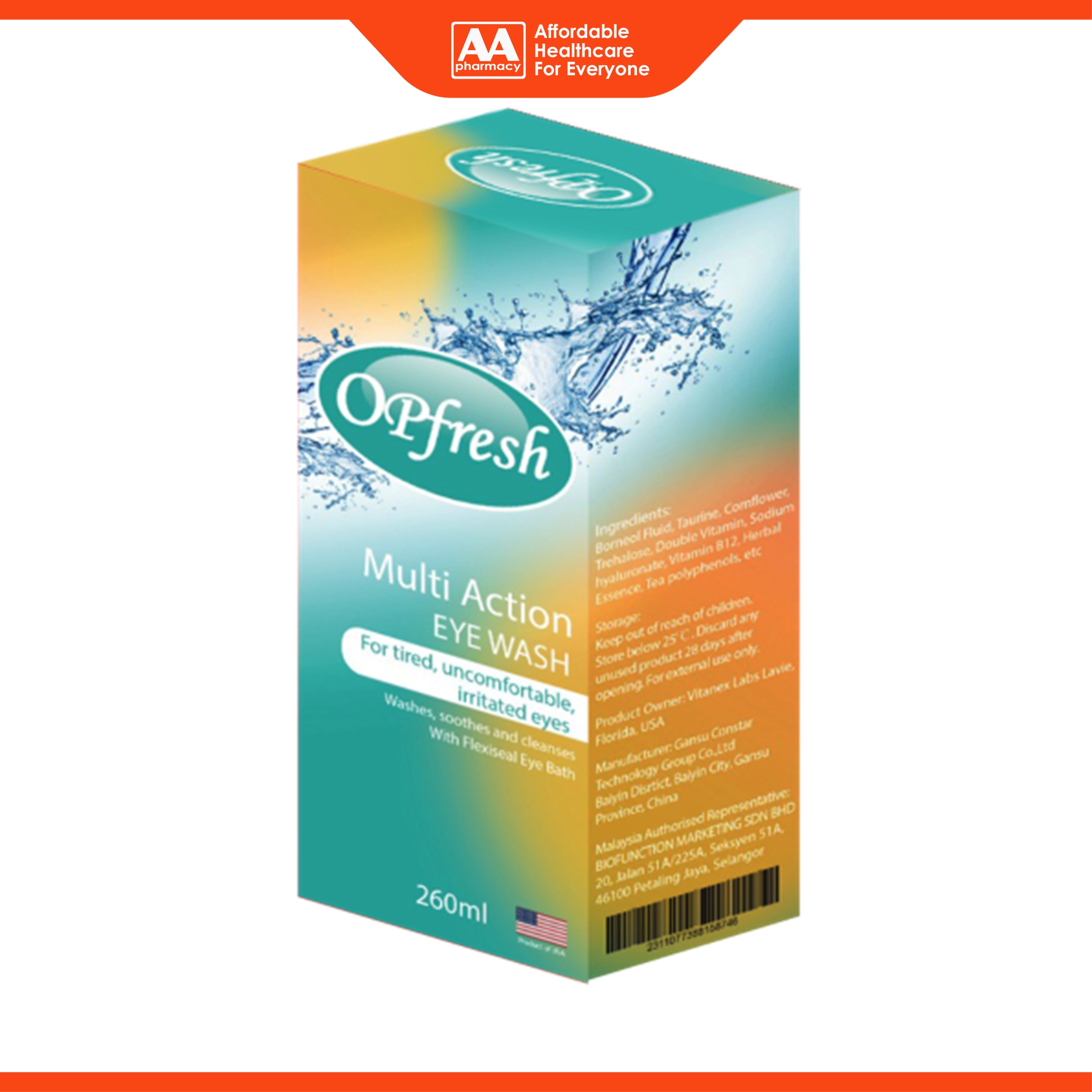 OPfresh Multi Action Eye Wash 260mL