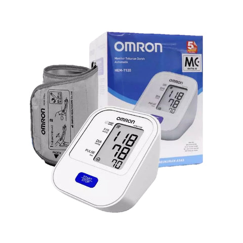 Omron Automatic Blood Pressure Monitor (Model: HEM-7120) [5 Years Warranty]