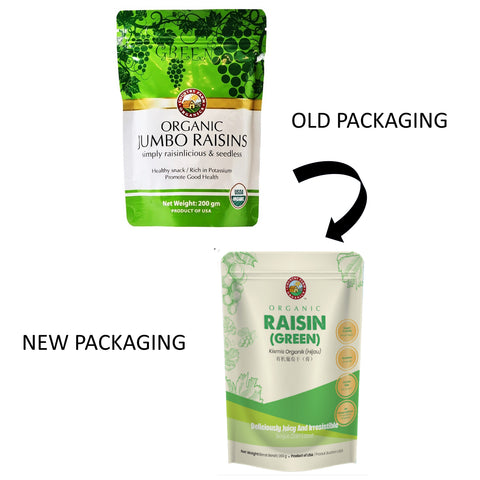 Country Farm Organic Jumbo Green Seedless Raisins 200g