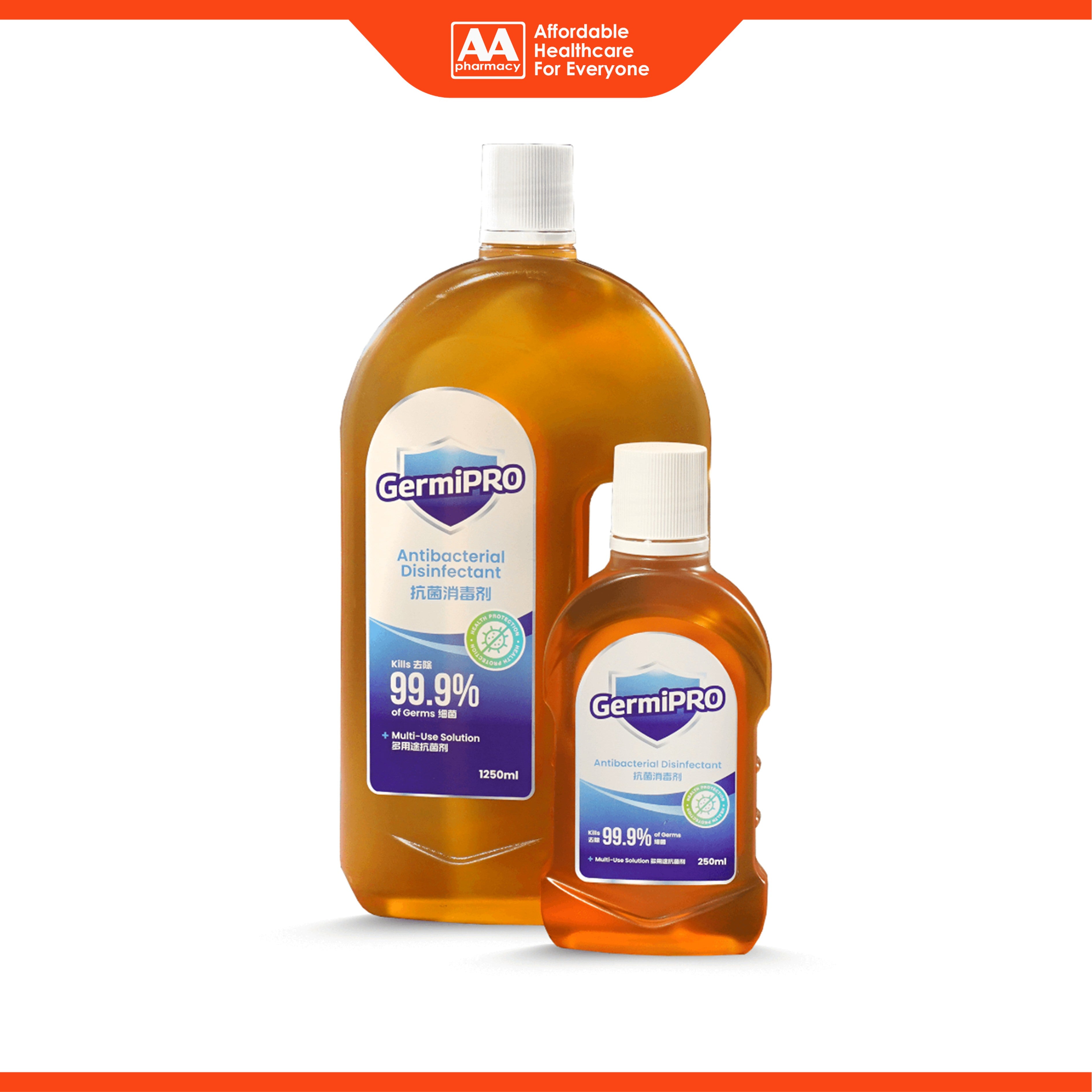 GermiPRO Antibacterial Disinfectant Multi-Use Solution (1250ml + 250ml)