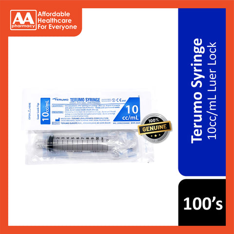 Terumo Syringe 10cc/mL 100's (Luer Lock/Luer Slip)