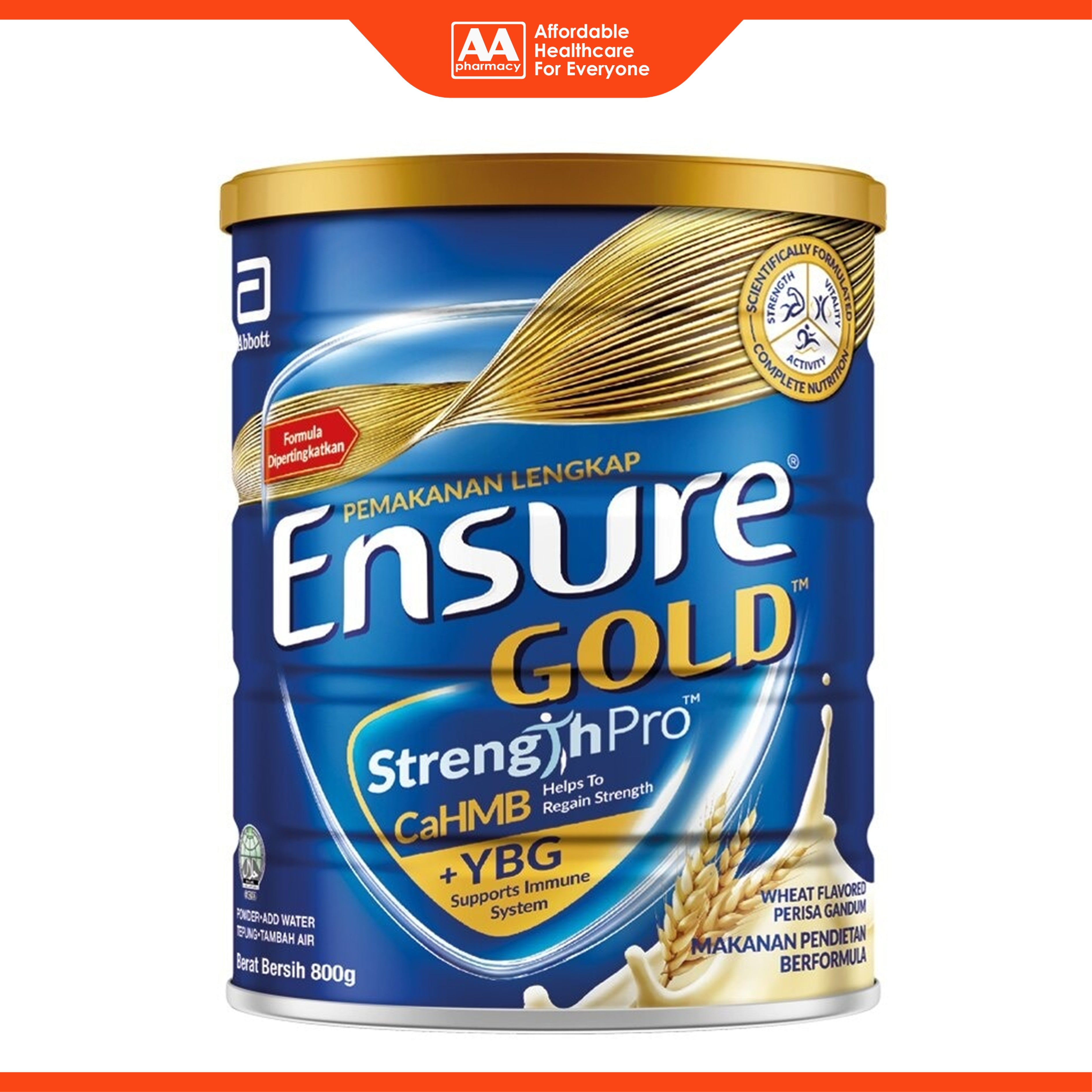 Abbott Ensure Gold StrengthPro Complete Nutrition Drink 800g (Wheat Flavour)