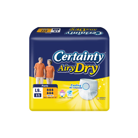 Certainty AiryDry Adult Pants Size L 9's (95-120cm / 32-42 inches)