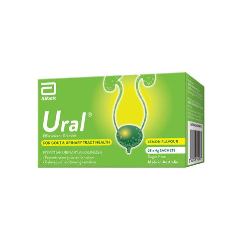 Ural Effervescent Granules Sachet 4gx28's (Effective Urinary Alkalinizer)