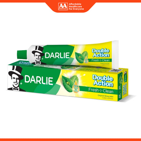 Darlie Double Action Fresh + Clean Fluoride Toothpaste 250g (Original Strong Mint)
