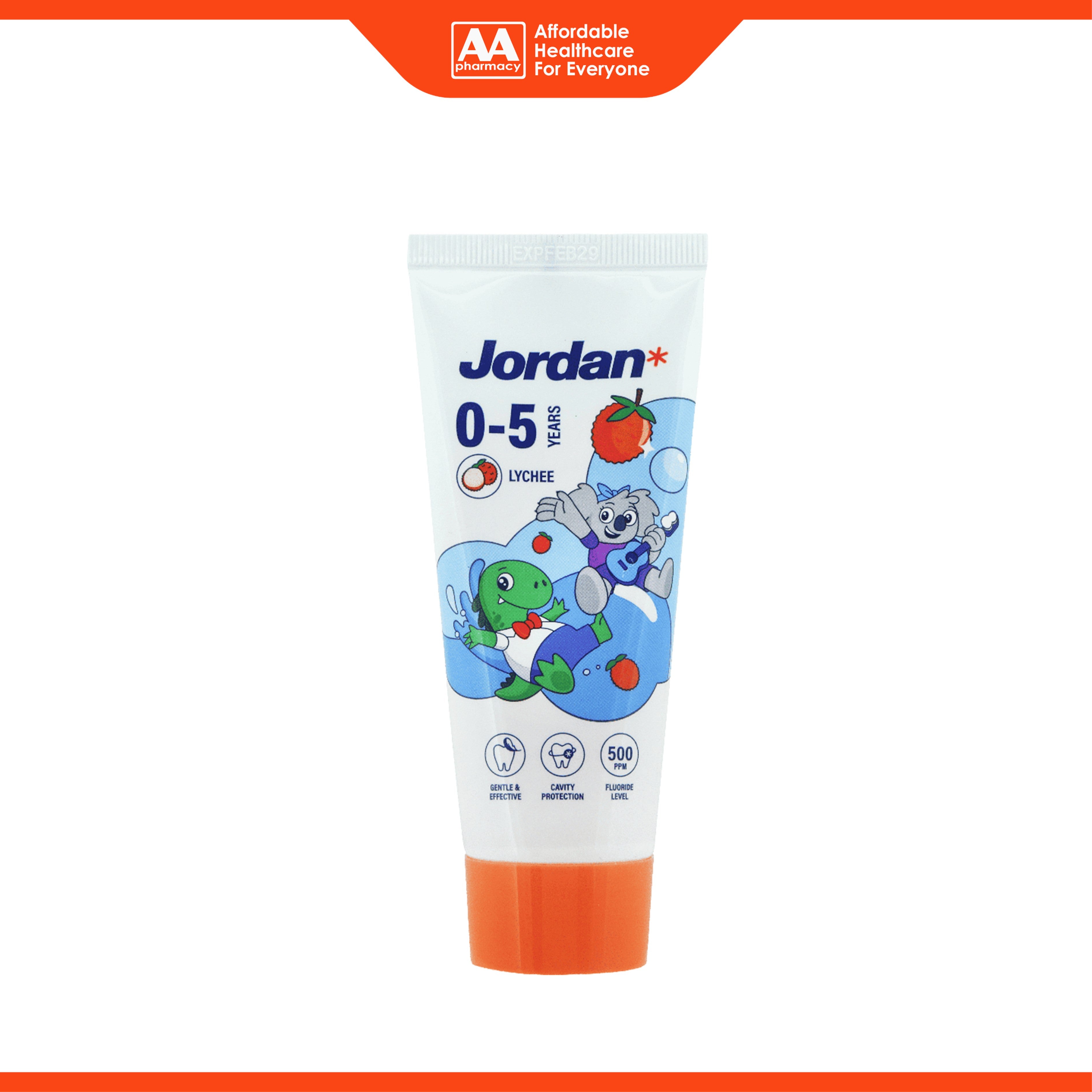 Jordan Toothpaste Step 1 0-5 Years - Lychee (75g)