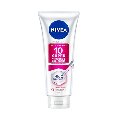 Nivea Extra Bright 10 Super Vitamins & Skin Foods Glow Perfection Body Serum 300mL