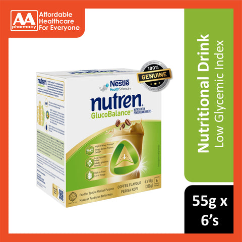 Nestlé Nutren GlucoBalance Sachet 55gx6's (Coffee Flavour)