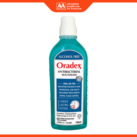 Oradex Antibacterial Mouthwash (Alcohol Free) 750mL