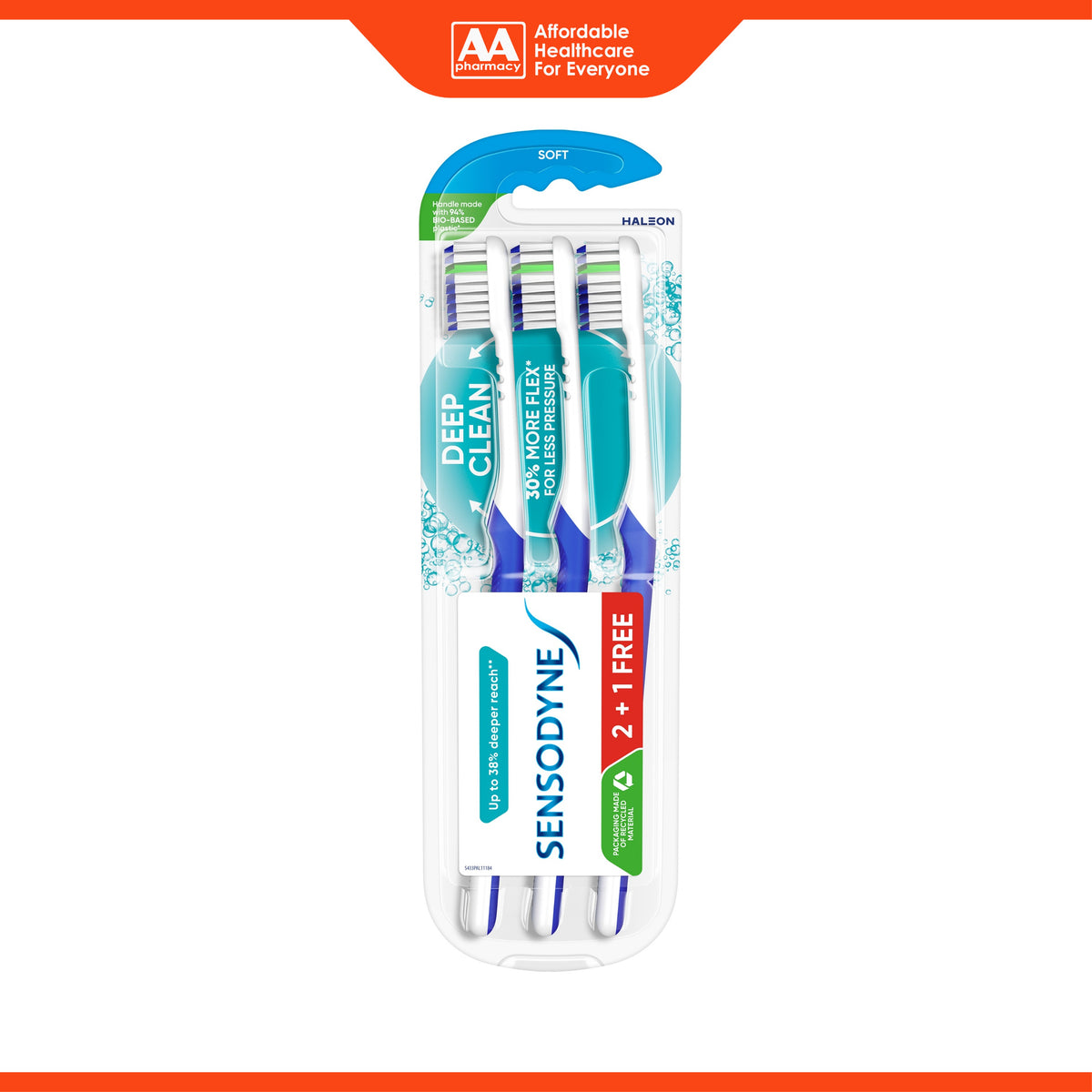 Sensodyne Toothbrush - Deep Clean, Soft (3's)