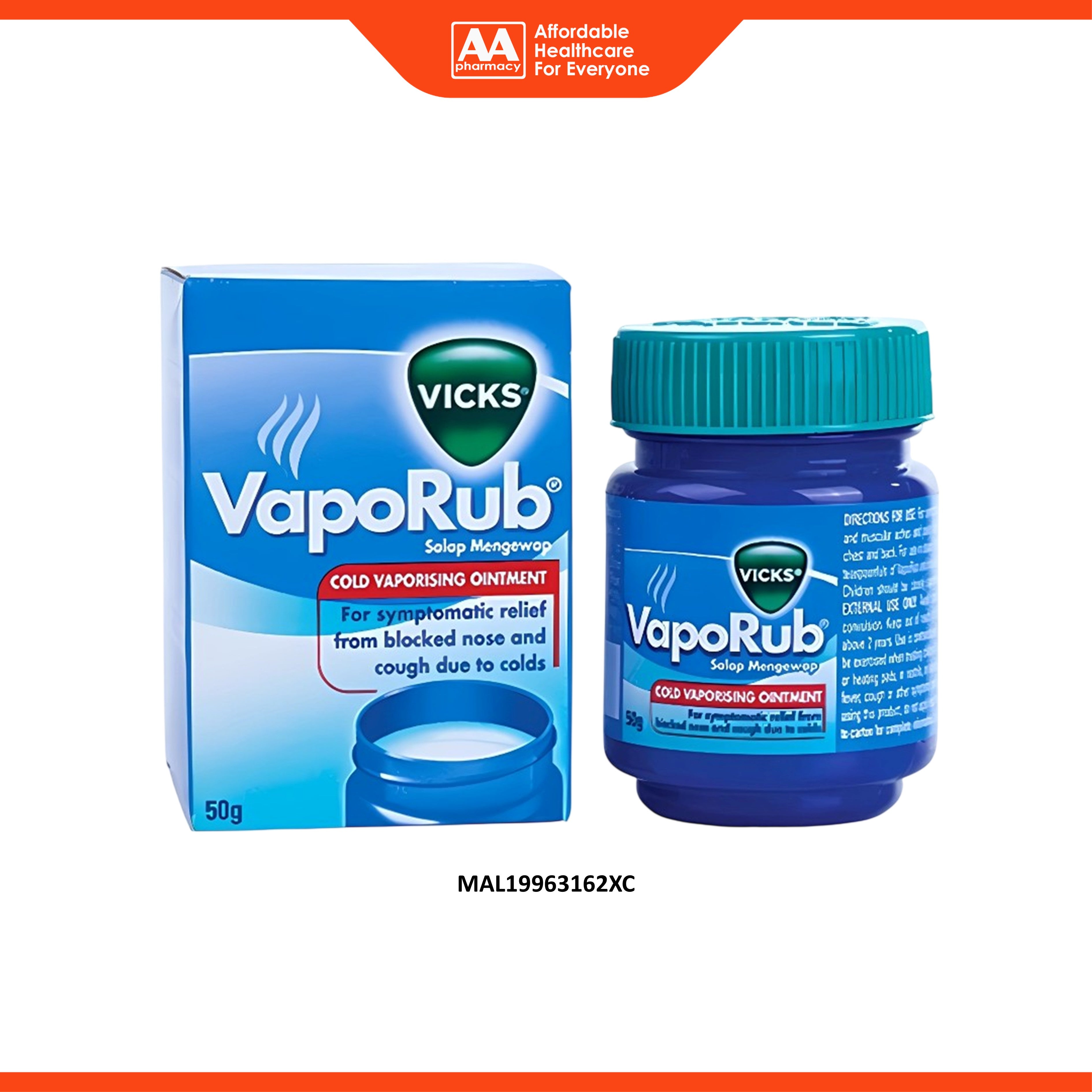 Vicks VapoRub 50g (Vaporising Ointment)