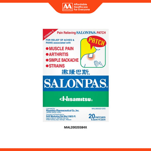 Salonpas Pain Relieving Patch 6.5cm x 4.2cm (10's / 20's / 40's)