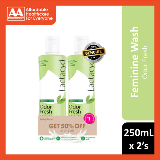Lactacyd Odor Fresh Daily Feminine Wash 250mLx2's