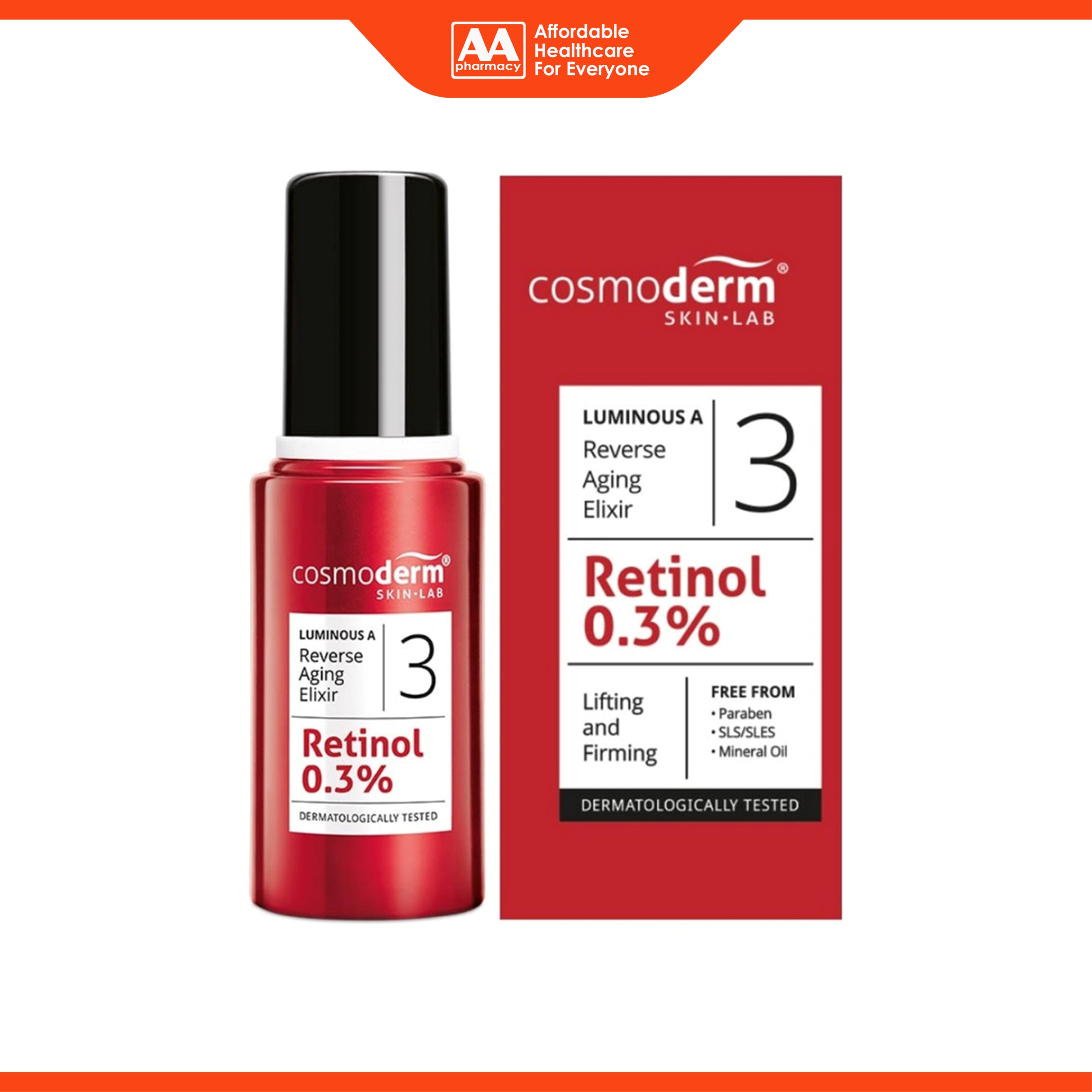 Cosmoderm Luminuos A Reverse Aging Elixir (30ml)