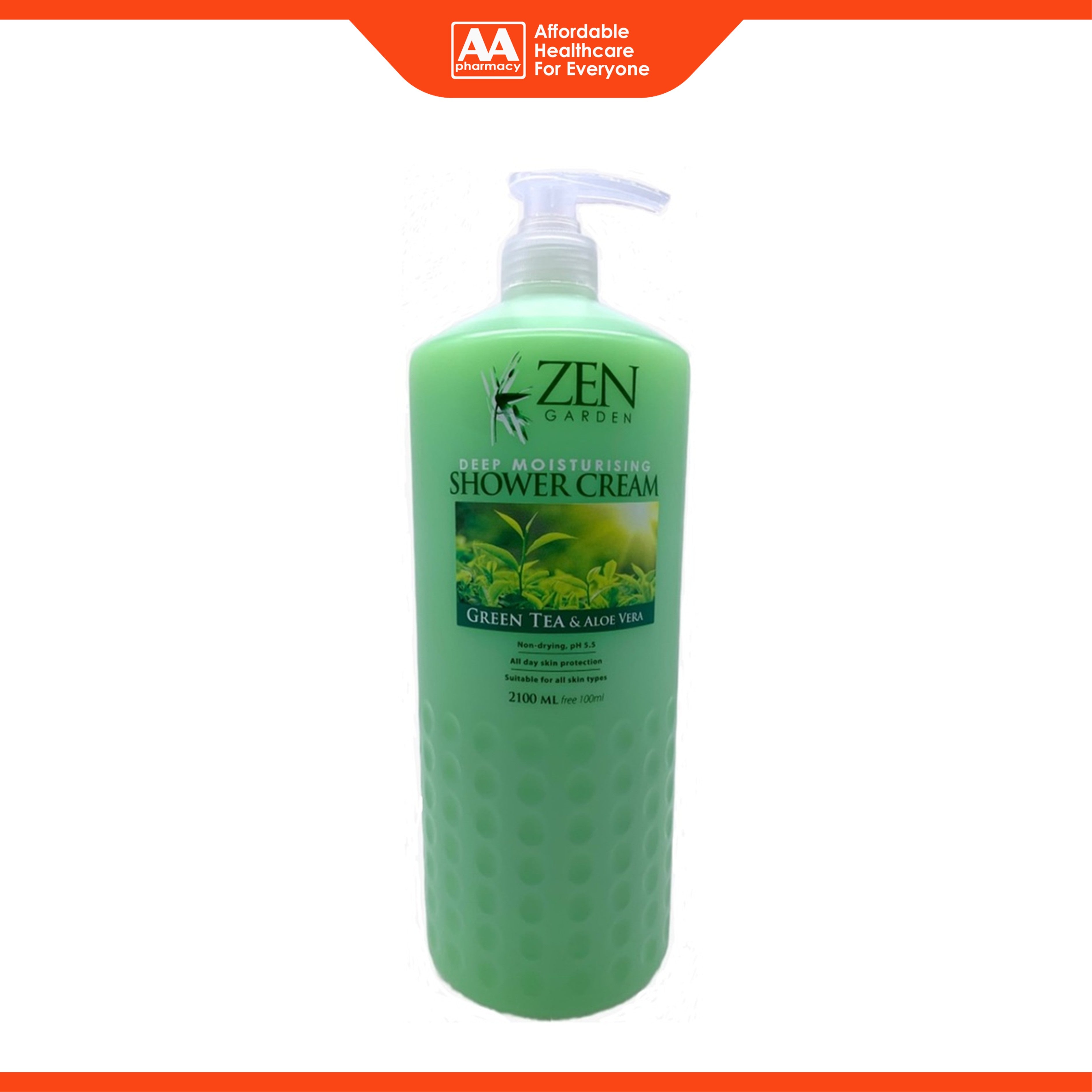 Zen Garden Shower Cream - Green Tea and Aloe Vera (2100ml)