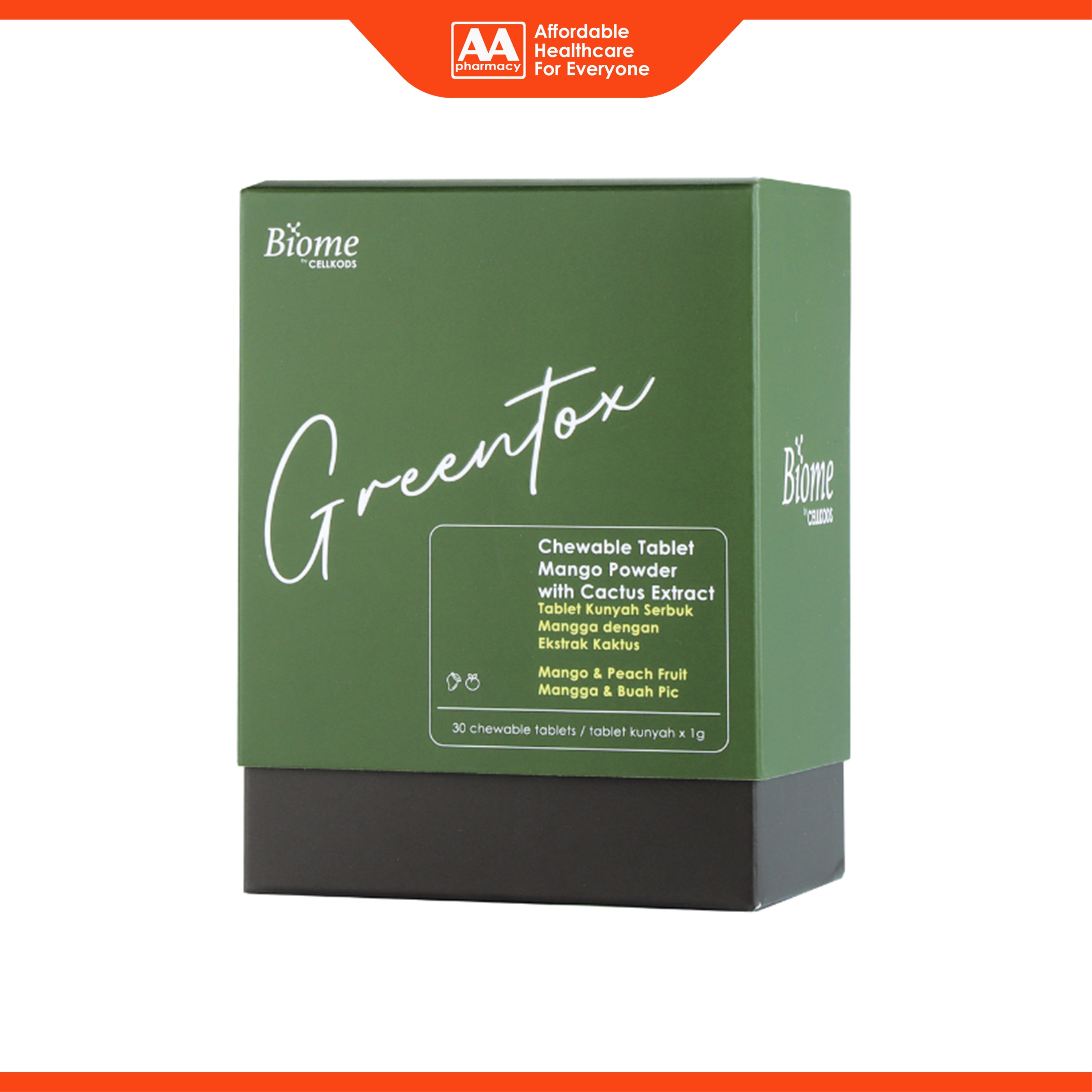 Biome Greentox (Mango Powder with Cactus Extract) Chewable Tablet 30's