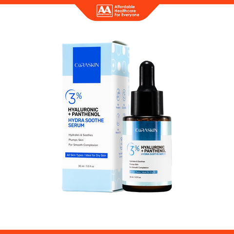 Curaskin 3% Hyaluronic Acid + Panthenol Hydra Soothe Serum 30mL