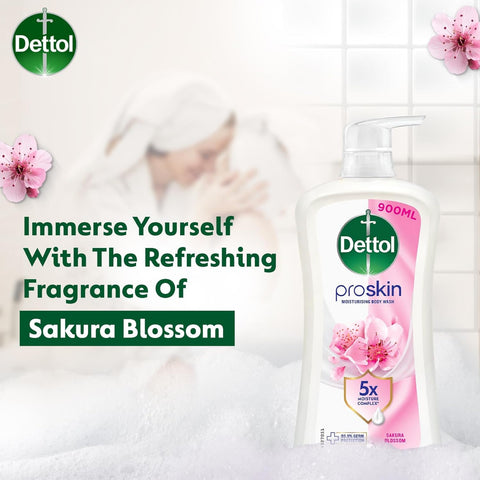 Dettol ProSkin Moisturising Body Wash (Sakura Blossom) 900g
