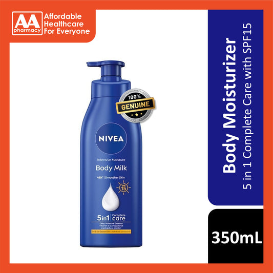Nivea Intensive Moisture Body Milk (5 in 1 Complete Care with SPF15) 350mL