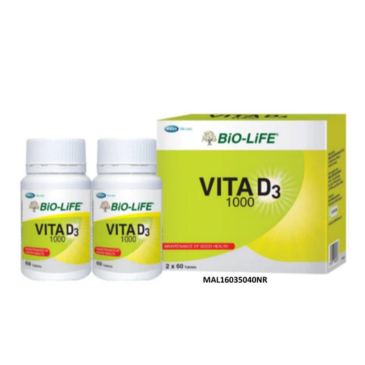 Bio-Life Vita D3 1000 IU Tablet 2x60's