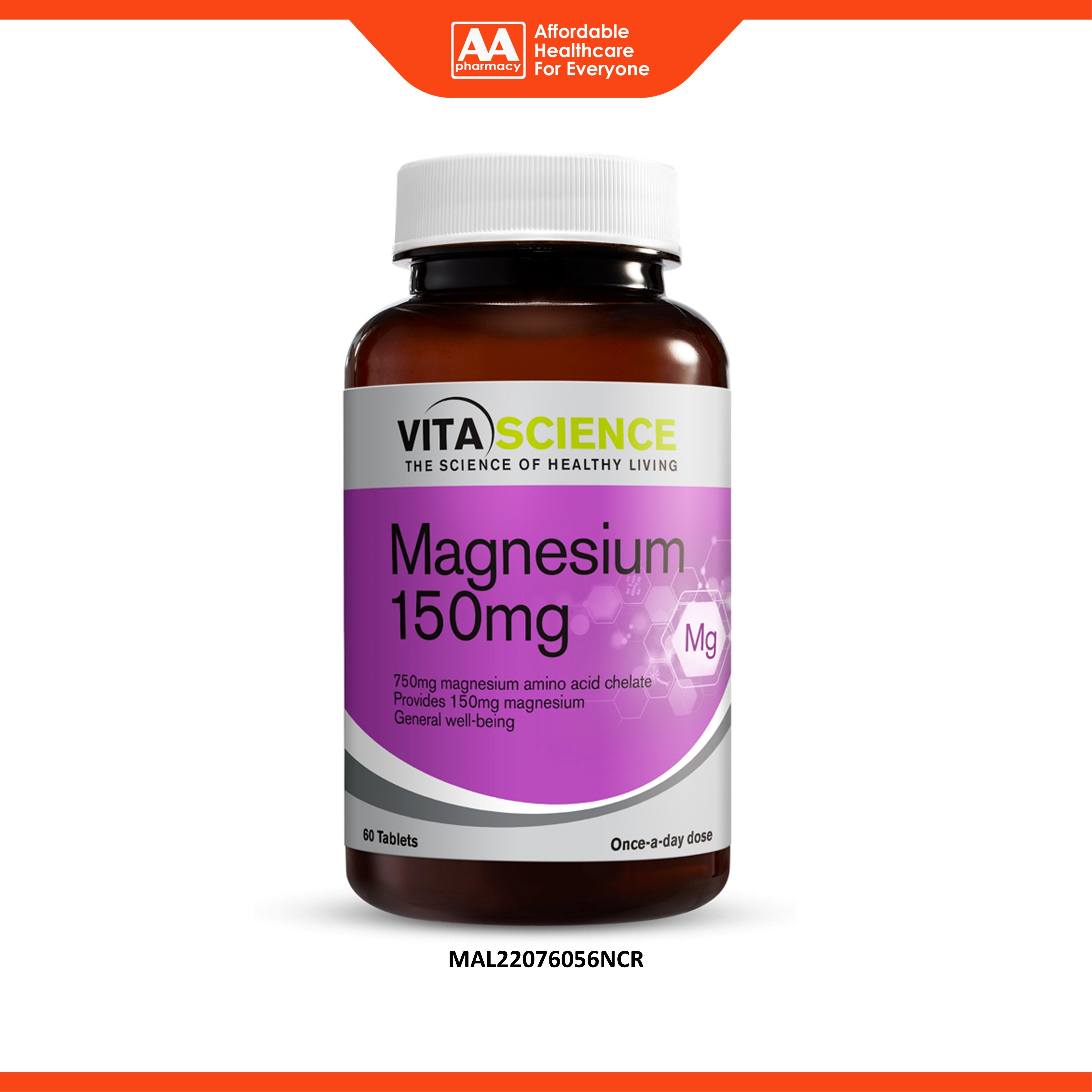[CLEARANCE] [EXP 14/08/2026] VitaScience Magnesium 150mg Tablet 60's