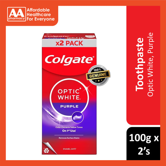 Colgate Toothpaste (Optic White Purple) 100gx2's [Twinpack]