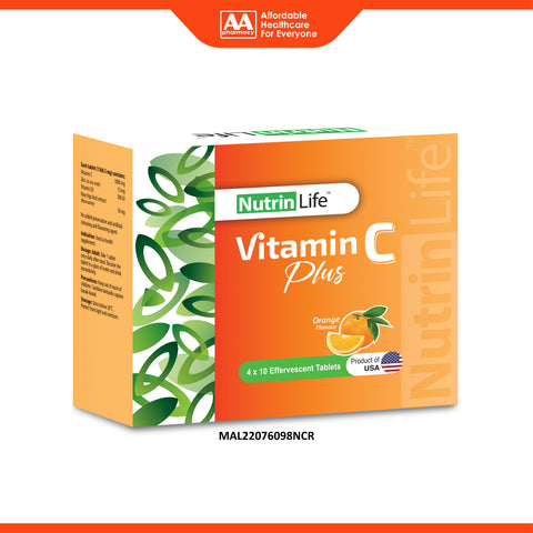 NutrinLife Vitamin C Plus Effervescent Tablet 4x10's