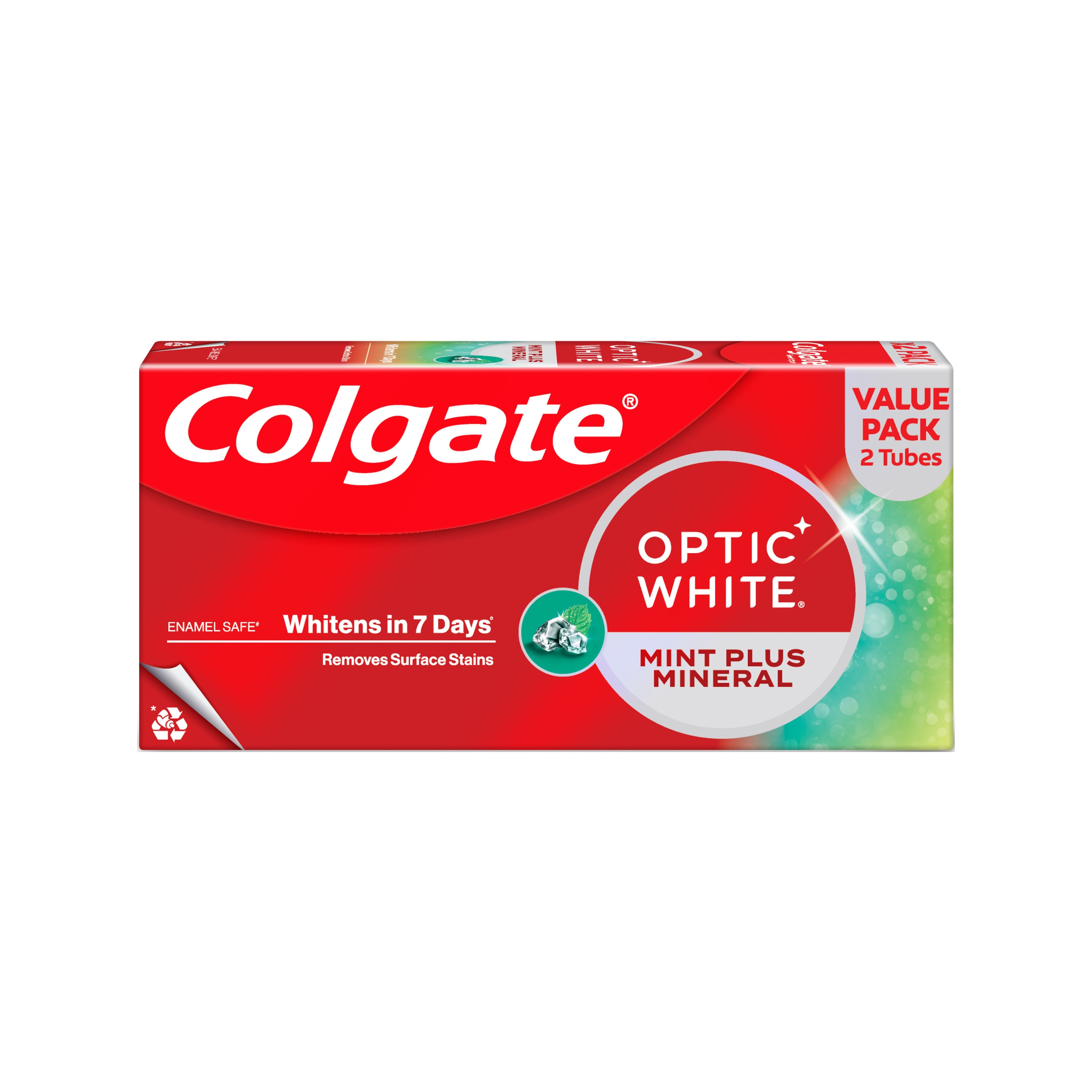 Colgate Toothpaste (Optic White Mint Plus Mineral) 100gx2's [Twinpack]