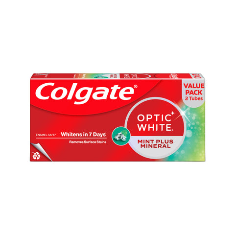 Colgate Toothpaste (Optic White Mint Plus Mineral) 100gx2's [Twinpack]