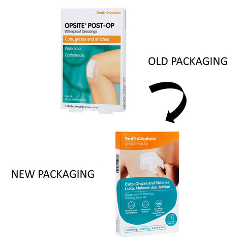 Smith and Nephew Opsite Post-Op Waterproof Dressing 6.5cmx5cm 5's