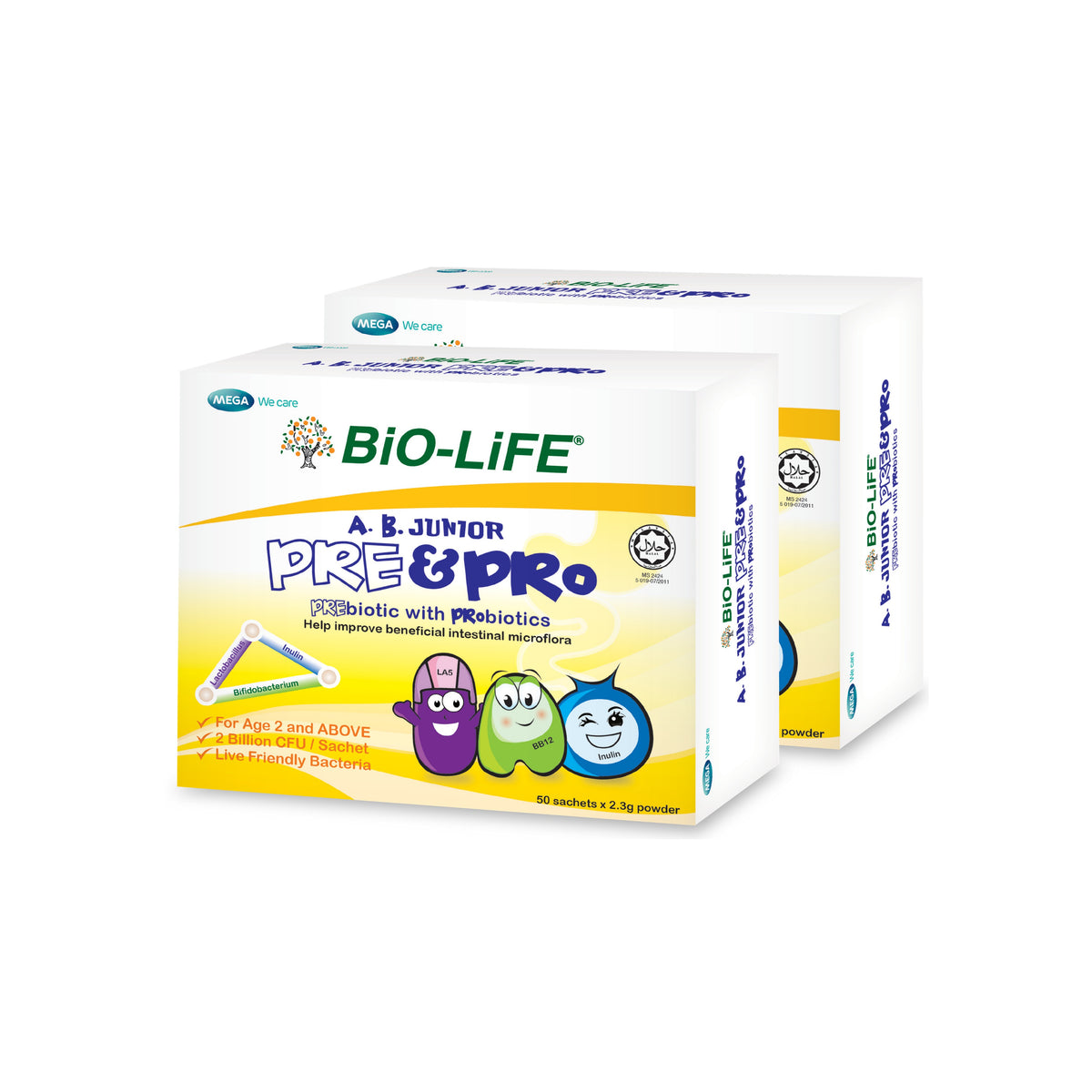 BiO-LiFE A.B. Junior Pre and Probiotics Powder Sachet (2 x 50 x 2.3g)