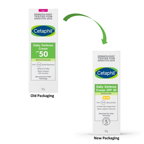 Cetaphil Daily Defense Cream SPF 50 Mineral Sunscreen 50g