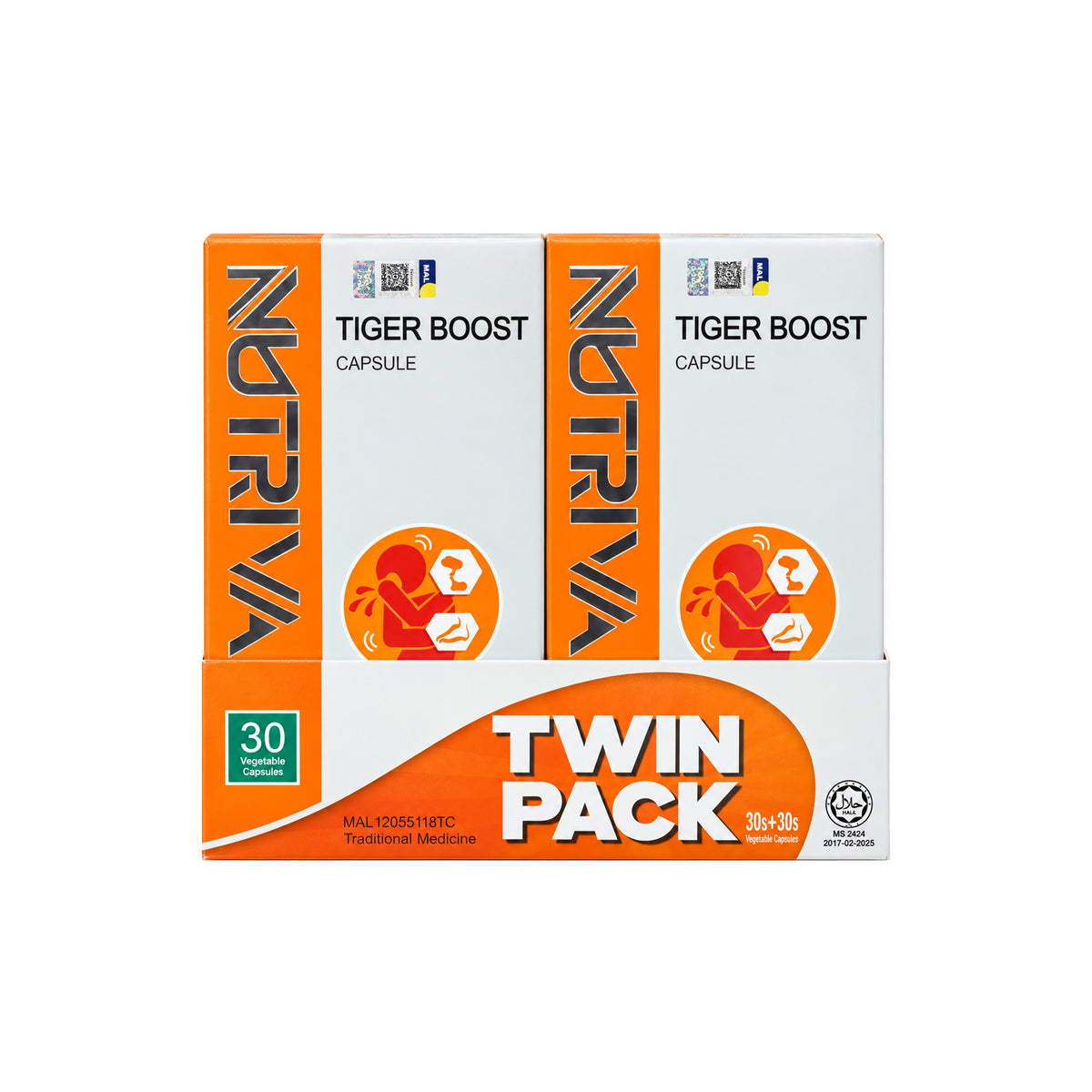 Nutriva Tiger Boost Vegecapsule (2 x 30's)