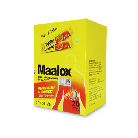 Maalox 460mg Oral Suspension Sachet 4.3mLx20's