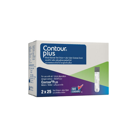 Contour Plus Blood Glucose Test Strip 2x25's