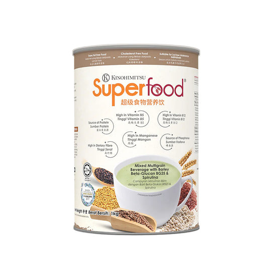 Kinohimitsu Superfood (Mixed Multigrain Beverage with Barley Beta-Glucan BG25 and Spirulina) 1kg