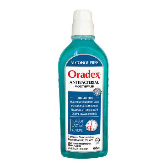 Oradex Antibacterial Mouthwash (Alcohol Free) 750mL