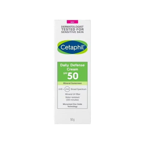 Cetaphil Daily Defense Cream SPF 50 Mineral Sunscreen 50g