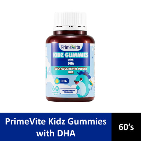 PrimeVite Kidz Gummies With DHA 60's (Orange Flavour)