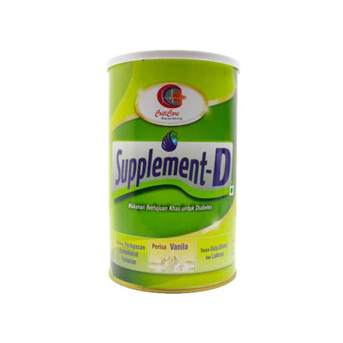 Supplement-D Complete Balanced Nutrition For Diabetes 400g (Vanilla Flavour)