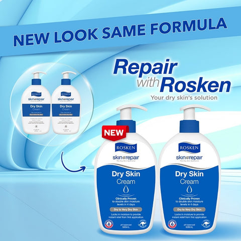 Rosken Skin Repair Dry Skin Cream 500mLx2's [Value Pack]