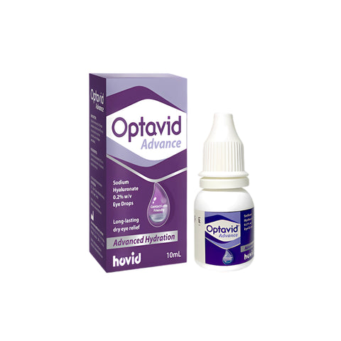 Optavid Advance Sodium Hyaluronate 0.2% w/v Eye Drops 10mL (Long-Lasting Dry Eye Relief)
