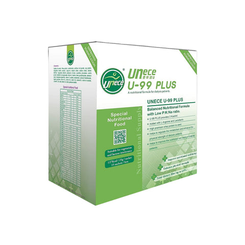 Unece U-99 Plus Balanced Nutritional Formula with Low P:K:Na Ratio Sachet 25gx15's (For Dialysis Patients)