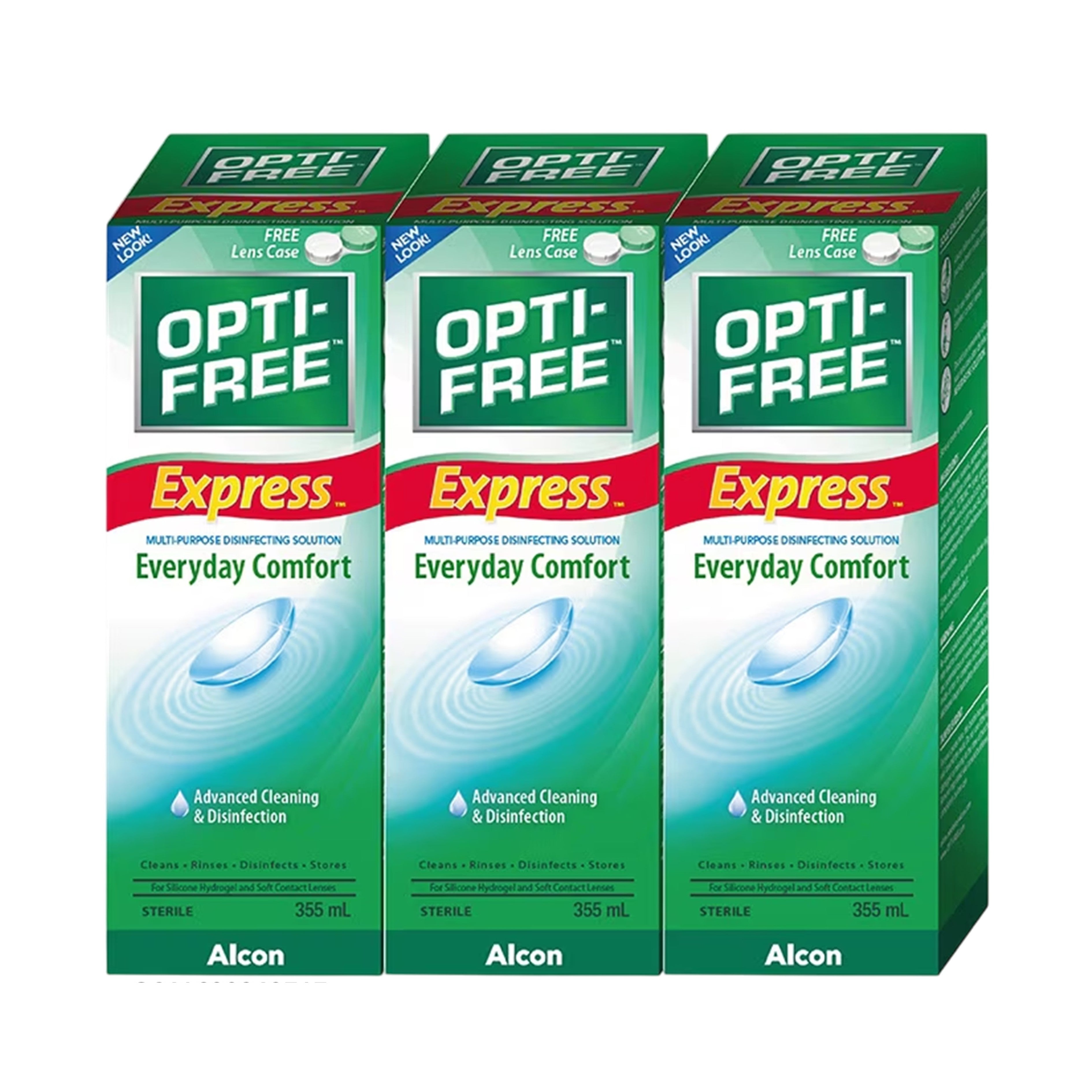 Alcon Opti-Free Express Multi-Purpose Disinfecting Solution (3 x 355ml)